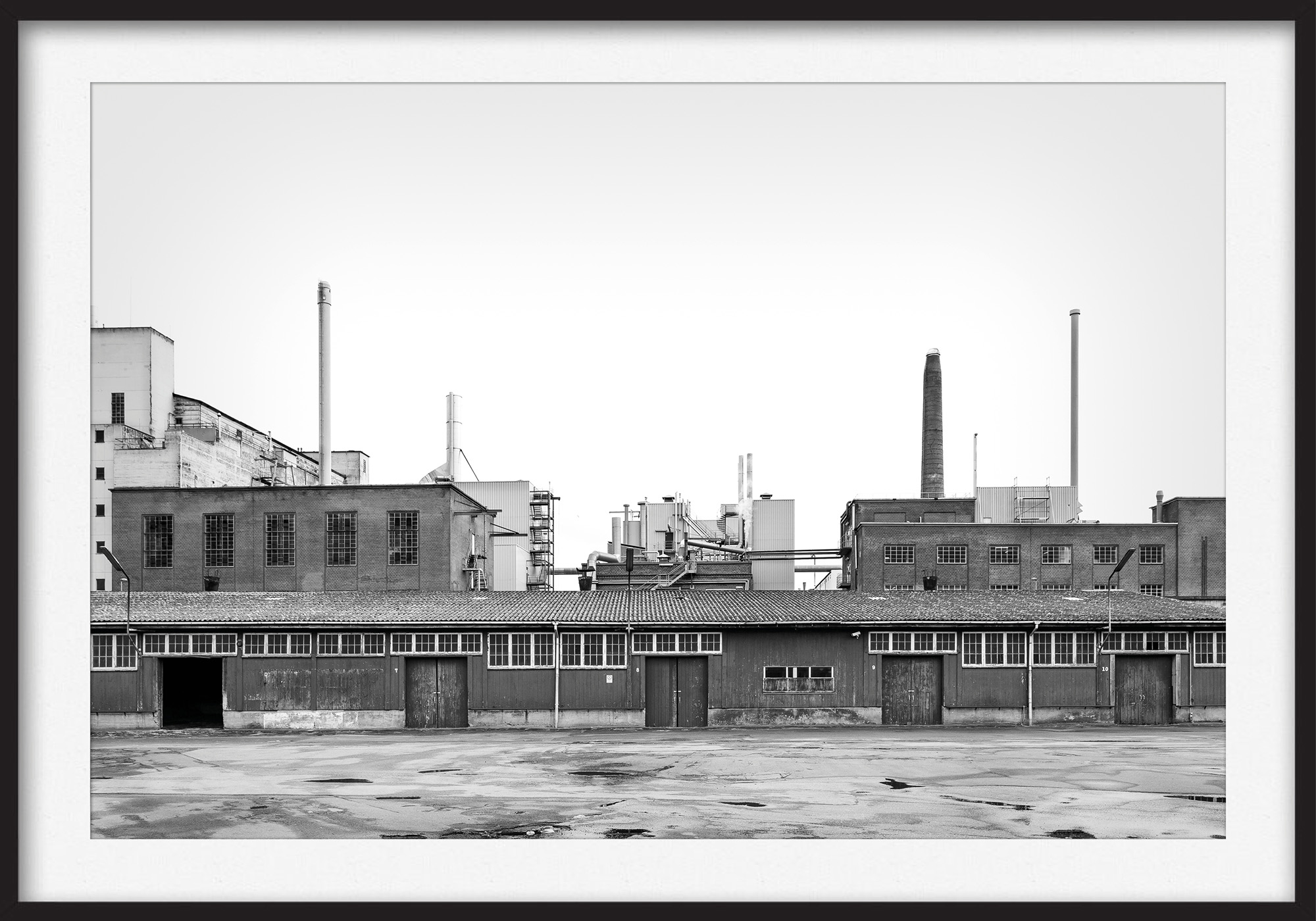 Thomas Illemann arkitekturfotografi photography landscape landskab sydhavn aarhus industri black white sort hvid